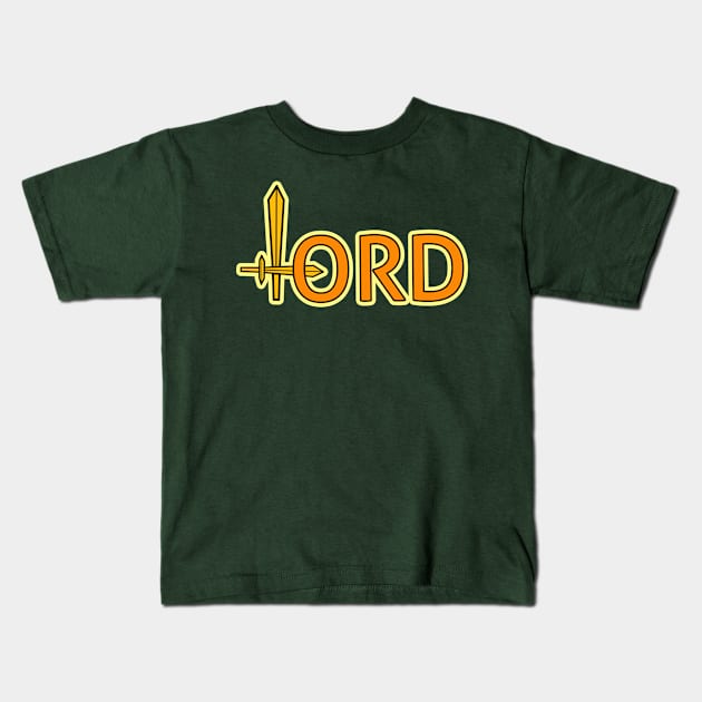 cool and unique lord writing design Kids T-Shirt by Sefiyan